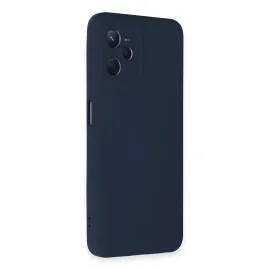 Newface Realme C35 Kılıf Nano Içi Kadife Silikon - Lacivert
