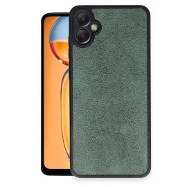 Newface Samsung Galaxy A05 Kılıf Aras Deri Kapak - Koyu Yeşil