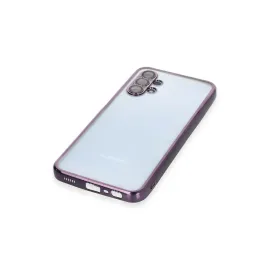 Newface Samsung Galaxy A13 4G Kılıf Razer Lensli Silikon - Mor