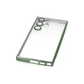 Newface Samsung Galaxy S23 Ultra Kılıf Razer Lensli Silikon - Yeşil