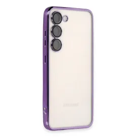 Newface Samsung Galaxy S24 Kılıf Razer Lensli Silikon - Mor