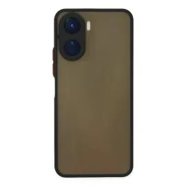 Newface Vivo Y16 Kılıf Montreal Silikon Kapak - Siyah
