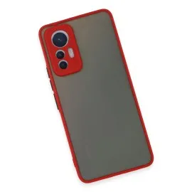 Newface Xiaomi Mi 12 Lite Kılıf Montreal Silikon Kapak - Kırmızı