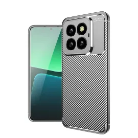 Newface Xiaomi Mi 14T Pro Kılıf Auto Focus Karbon Kapak - Gri