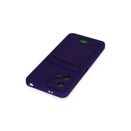 Newface Xiaomi Poco X5 5G Kılıf Kelvin Kartvizitli Silikon - Derin Mor