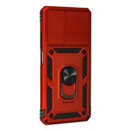 Newface Xiaomi Redmi Note 11 Pro Kılıf Pars Lens Yüzüklü Silikon - Kırmızı