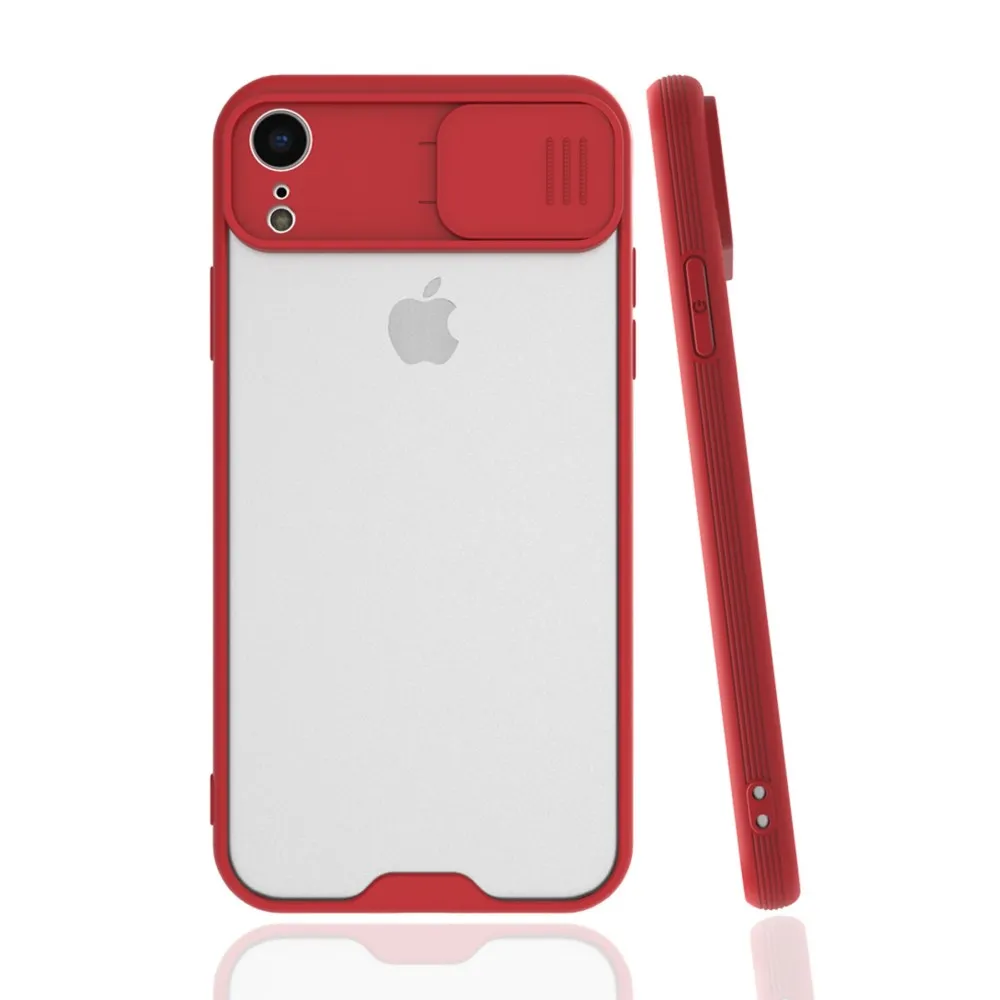 Newface Iphone Xr Kılıf Platin Kamera Koruma Silikon - Kırmızı