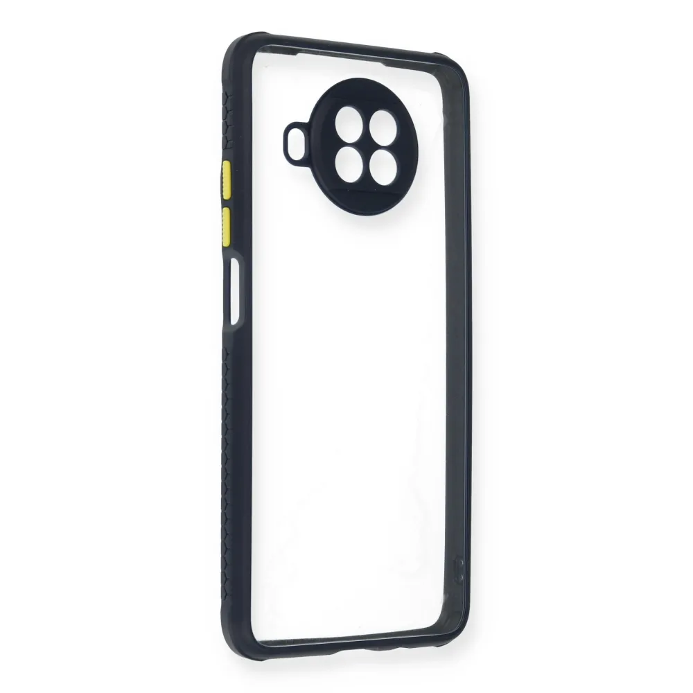 Newface Xiaomi Redmi Note 9 Pro 5G Kılıf Miami Şeffaf Silikon  - Lacivert