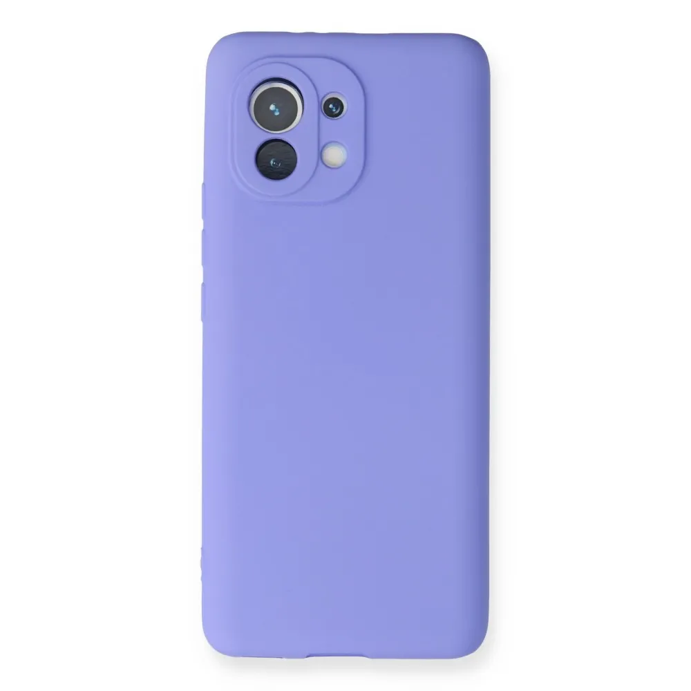 Newface Xiaomi Mi 11 Kılıf Premium Rubber Silikon - Lila
