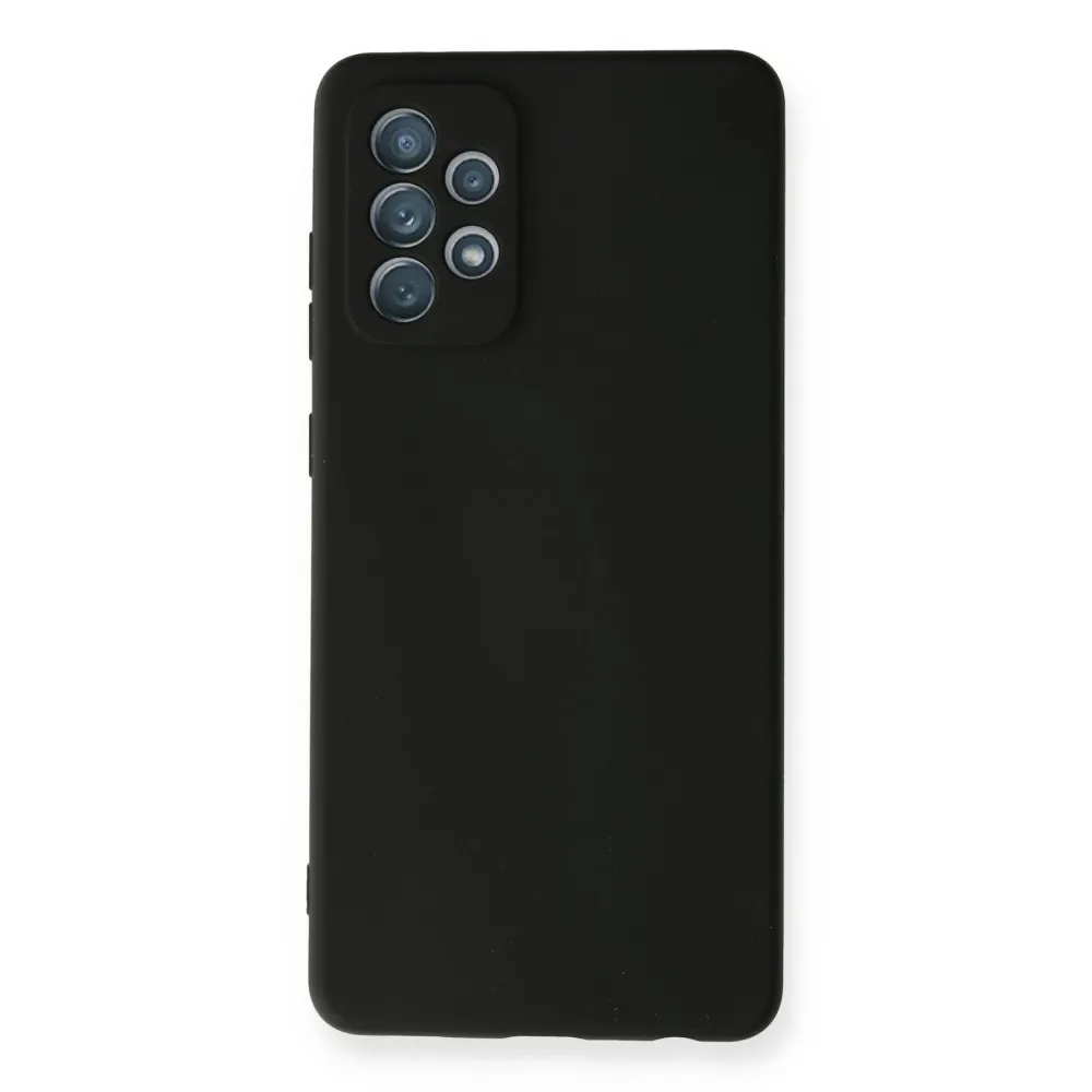 Newface Samsung Galaxy A72 Kılıf Nano Içi Kadife  Silikon - Siyah