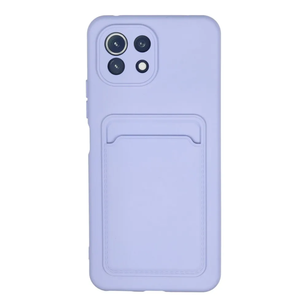 Newface Xiaomi Mi 11 Kılıf Kelvin Kartvizitli Silikon - Lila