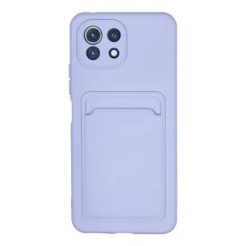 Newface Xiaomi Mi 11 Kılıf Kelvin Kartvizitli Silikon - Lila