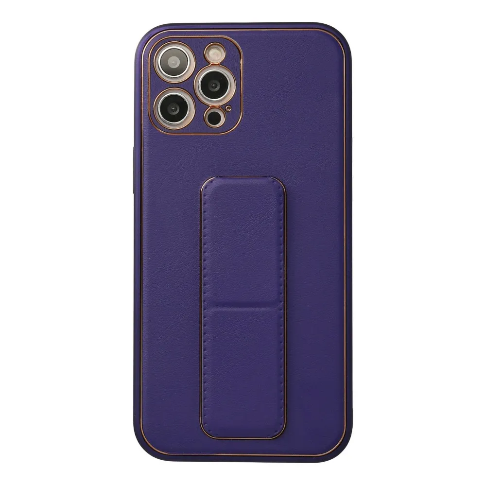Newface Iphone 12 Pro Max Kılıf Coco Deri Standlı Kapak - Mor
