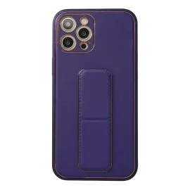 Newface Iphone 12 Pro Max Kılıf Coco Deri Standlı Kapak - Mor