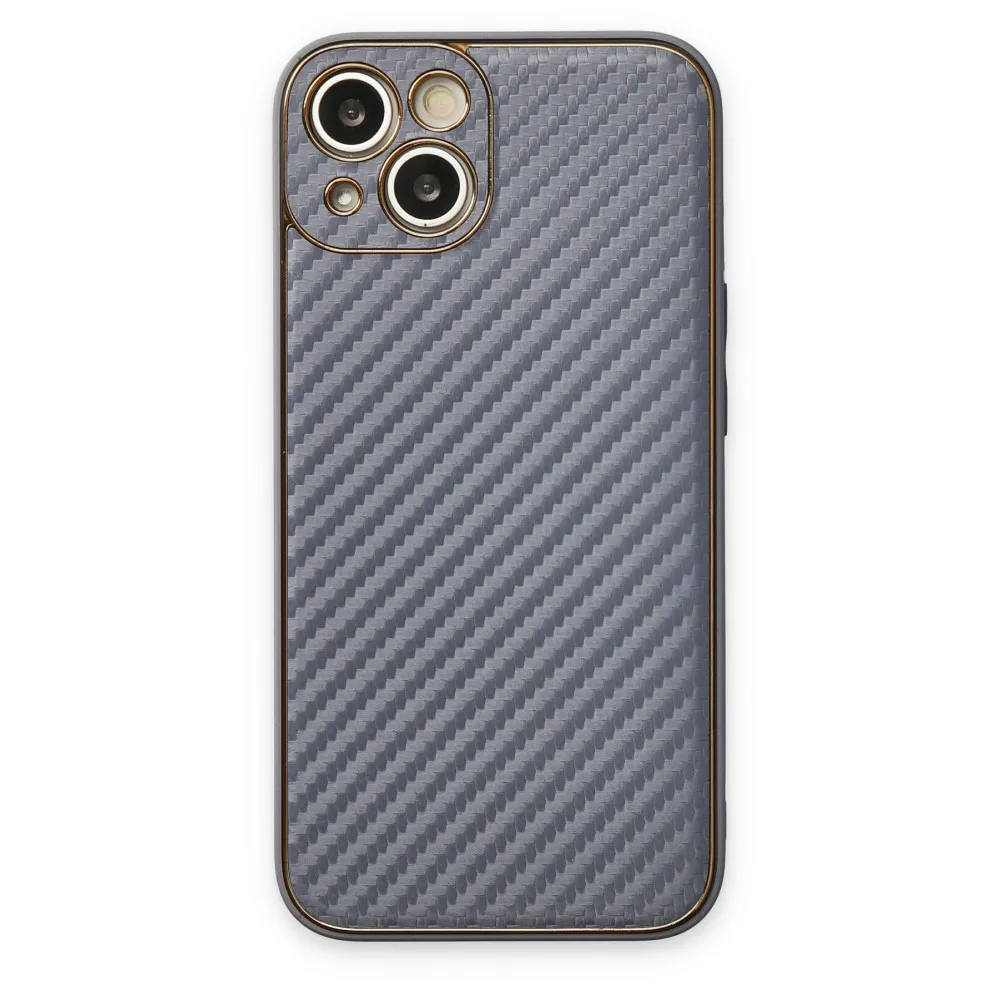 Newface Iphone 13 Kılıf Coco Karbon Silikon - Gri