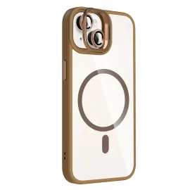 Joko Apple Iphone 15 Plus Remim Lensli Magsafe Standlı Kapak - Kahverengi