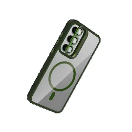 Joko Samsung Galaxy S24 Fe Remim Lensli Magsafe Standlı Kapak - Koyu Yeşil