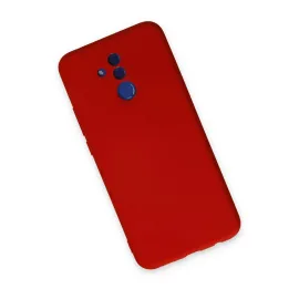 Newface Huawei Mate 20 Lite Kılıf Nano Içi Kadife Silikon - Kırmızı