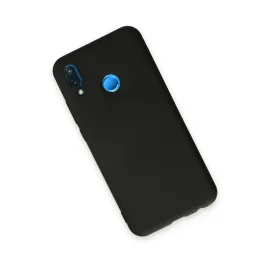 Newface Huawei P20 Lite Kılıf Nano Içi Kadife Silikon - Siyah