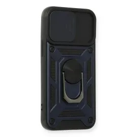 Newface Iphone 11 Kılıf Pars Lens Yüzüklü Silikon - Lacivert