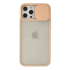 Newface Iphone 12 Pro Max Kılıf Palm Buzlu Kamera Sürgülü Silikon - Pembe