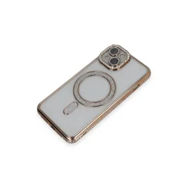 Newface Iphone 13 Kılıf Joke Simli Magneticsafe Kılıf - Gold