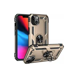Newface Iphone 13 Kılıf Sofya Yüzüklü Silikon Kapak - Gold