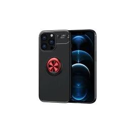 Newface Iphone 13 Pro Max Kılıf Range Yüzüklü Silikon - Siyah-Kırmızı