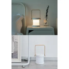 Newface Jp-Dld Kamp Lambası Görünümlü Dekoratif Gece Lambası - Beyaz