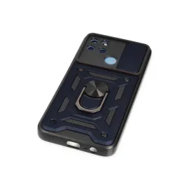 Newface Realme C25Y Kılıf Pars Lens Yüzüklü Silikon - Lacivert