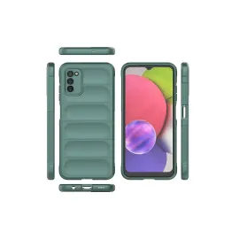 Newface Samsung Galaxy A03S Kılıf Optimum Silikon - Koyu Yeşil