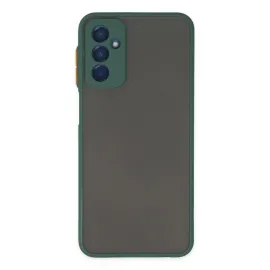 Newface Samsung Galaxy M13 Kılıf Montreal Silikon Kapak - Yeşil