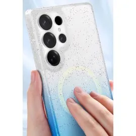 Newface Samsung Galaxy S24 Ultra Pummel Shiny Magsafe Kapak - Siyah