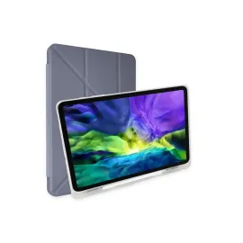 Newface Samsung Galaxy T737 Tab S7 FE 12.4 Kılıf Kalemlikli Mars Tablet Kılıfı - Lila