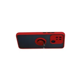 Newface Xiaomi Poco C40 Kılıf Montreal Yüzüklü Silikon Kapak - Kırmızı