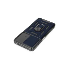 Newface Xiaomi Poco X4 Pro 5G Kılıf Pars Lens Yüzüklü Silikon - Lacivert