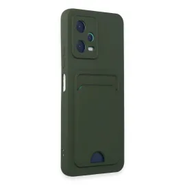 Newface Xiaomi Poco X5 5G Kılıf Kelvin Kartvizitli Silikon - Koyu Yeşil