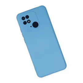 Newface Xiaomi Redmi 10C Kılıf Nano Içi Kadife Silikon - Mavi