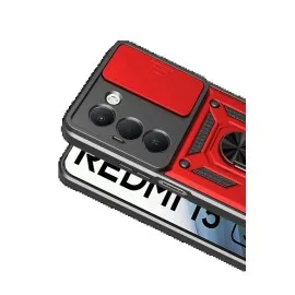 Newface Xiaomi Redmi 15 4G Pars Lens Yüzüklü Silikon - Kırmızı