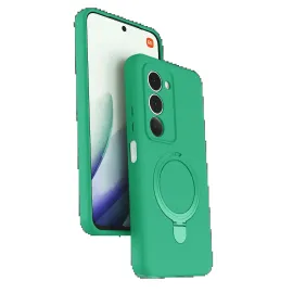 Newface Xiaomi Redmi 15 4G Regal Magsafe Standlı Kapak - Yeşil
