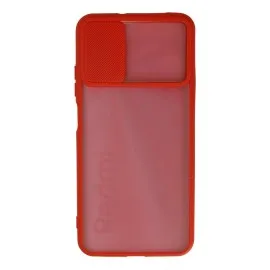 Newface Xiaomi Redmi 9T Kılıf Palm Buzlu Kamera Sürgülü Silikon - Kırmızı