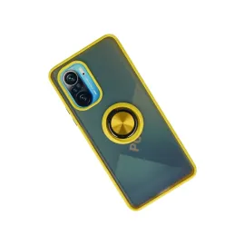 Newface Xiaomi Redmi K40 Kılıf Montreal Yüzüklü Silikon Kapak - Sarı