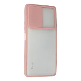 Newface Xiaomi Redmi Note 10 Pro Kılıf Palm Buzlu Kamera Sürgülü Silikon - Pembe