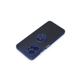 Newface Xiaomi Redmi Note 12 4G Kılıf Montreal Yüzüklü Silikon Kapak - Lacivert