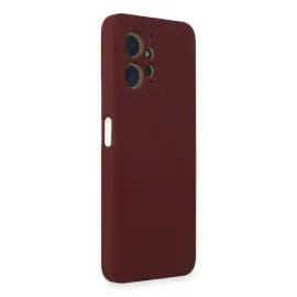Newface Xiaomi Redmi Note 12 4G Kılıf Nano Içi Kadife Silikon - Bordo