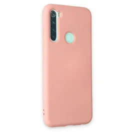 Newface Xiaomi Redmi Note 8 Kılıf Nano içi Kadife Silikon - Pudra