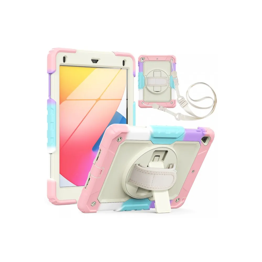 Newface Ipad Air 2 9.7 Kılıf Tablet Rainbow Kapak - Pembe