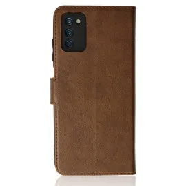 Newface Samsung Galaxy A03S Kılıf Trend S Plus Kapaklı Kılıf - Taba