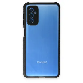 Newface Samsung Galaxy M52 5G Kılıf Miami Şeffaf Silikon  - Siyah