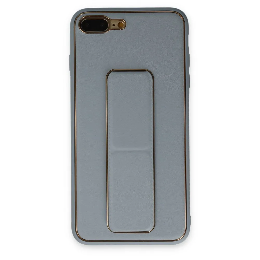 Newface Iphone 7 Plus Kılıf Coco Deri Standlı Kapak - Sky Blue